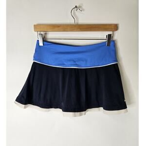 Nike Skort Women Small Blue Navy Pull On Skirt Stretch Dri-Fit Sportwear Tennis